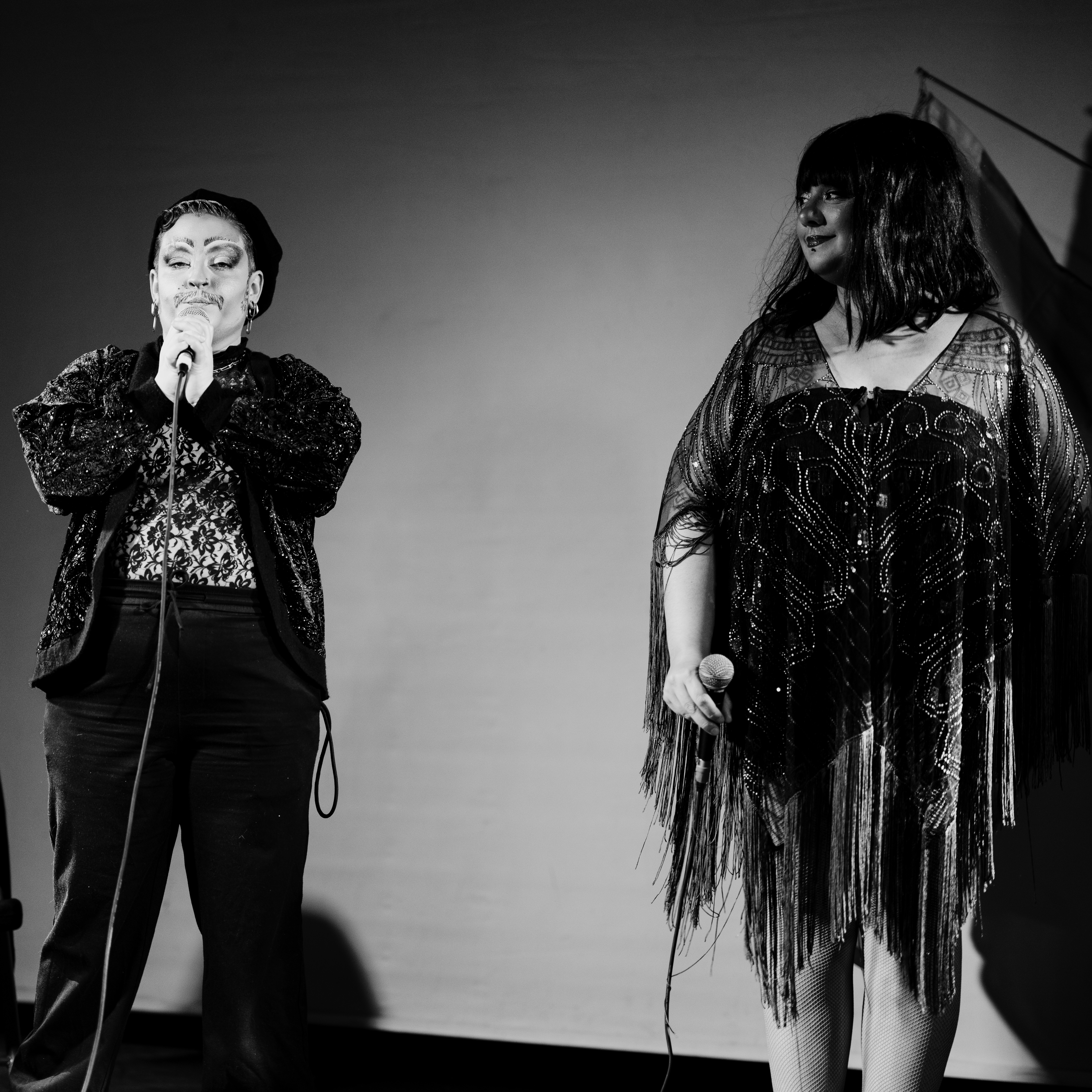 L'équipe de Dragatypie 3 — Galère d'un Panda et Nixe Amère à l'organisation, les performeur·euse·s sur scène, et les bénévoles formé·e·s à l'accessibilité qui font tenir le festival. - Image 1